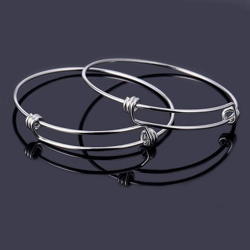Serdokntbig Yumei Jewelry Adjustable Wire Blank Bangle Bracelet for Womens DIY Jewelry Making,2.6 Inch,Pack of 20...