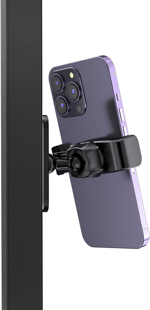 APPS2Car Gym Magnetic Phone Holder, 360 Adjustable, Compatible with 4.7-6.5" Smartphones, Alloy Base and Joint, Black......