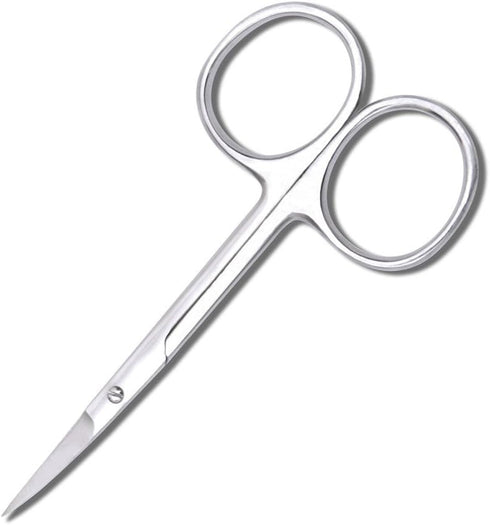 ThreadNanny Embroidery Scissors Curved Pointed Tip Sharp Metal Precision - Small Sewing Scissors for Cross-Stitching, Crafts, & More - Needlepoint...