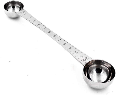 CoaGu Dual-Measure Coffee Scoop Set: 1 Tsp (5ml) & 1 Tbsp (15ml) Long-Handled Stainless Steel Scoops for Precise Coffee and Baking Measurements...