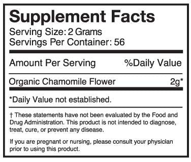 Organic Chamomile Whole Flower, Loose Leaf, Tea Leaves, 4oz (Packaging may vary)...