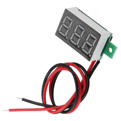 9pcs Voltage Meter 0.36 Inch 2 Wire DC 0-32V with Three Digit Panel LED Display Panel Mount Car Motorcycle Battery Monitor Tester Reverse Polarity...