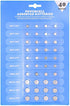 Cotchear 40pcs Alkaline Cell Batteries Assorted 1.5 Volt AG1/LR621 AG3/LR41 AG4/LR626 AG5/LR754 AG12/LR43 AG13/LR44 Coin Batteries Set 0% Mercury...