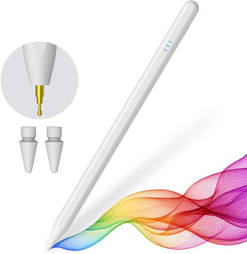 Stylus Pen with Palm Rejection,for Full Apple iPads(2018-to-Date) iPad Pro11/12.9"/13",iPad 6-10thGen,iPad Mini 5-7thGen,iPad Air3-6thGen for Writ...