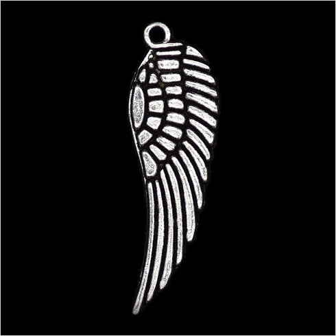 VIDRIO Pack of 80 Angel Wings Charms Pendants Silver Craft Supplies for Jewelry Making Tibetan Accessories for Bracelets Necklace DIY...