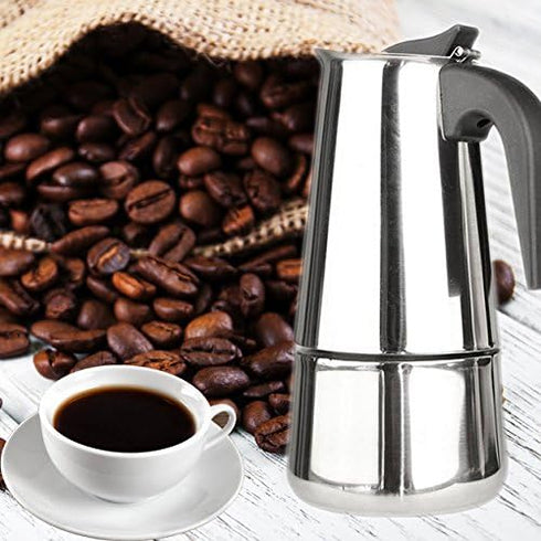 2 Cup/100ml Stainless Steel Moka Espresso Latte Percolator Stove Top Coffee Maker Pot...