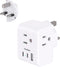 US to UK Ireland Travel Plug Adapter, Type G Power Plug Adapter with 3 Outlets 3 USB Ports(2 USB C), European Travel Plug Adapter for USA to Engla...