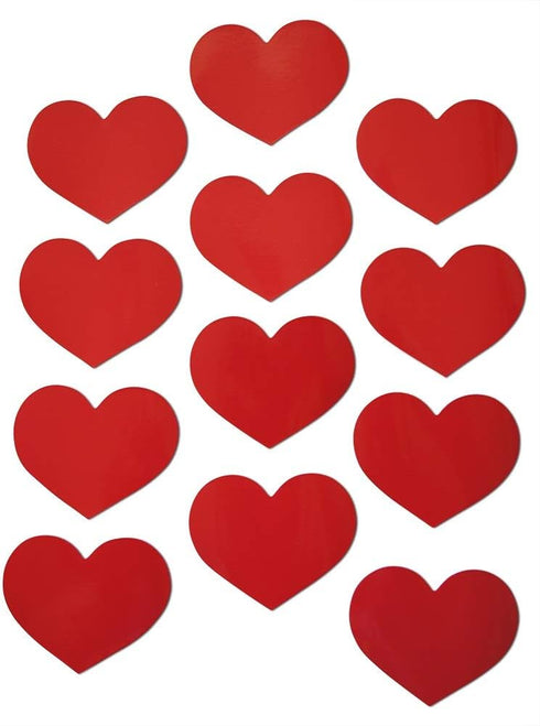 Novel Merk Red Heart Love Small Refrigerator Magnets Set for Teacher Decorations Party Favors & Carnival Prizes Miniature Design (12 Pieces)...