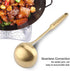 Stainless Steel Soup Ladle Spoon - Big Kitchen Spatula Turner Cooking Tool With Comfortable Grip (Gold)...