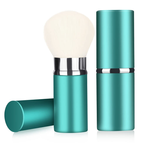 Falliny Retractable Makeup Brushes, Travel Mini Face Kabuki Blush Brush, Portable Powder Foundation Sunscreen Brush with Cover for Blush, Bronzer,...