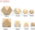 100Pcs Natural Geometric Polygon Wood Beads, Unfinished Wooden Loose Spacer Beads for Bead Crafts Making Home Farmhouse Decoration 4 Sizes (10mm 1...