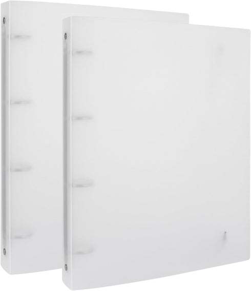 2PCS A4 4 Ring Binder Cover Clean Transparent Soft PVC for Refillable Notebook Shell withMatte surfaceforStamp & Die Storage Overall Size?Folded) ...