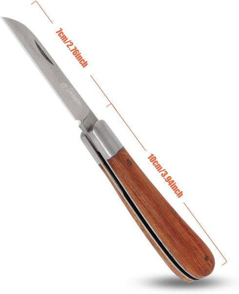 Pruning Knife,Grafting knife, Stainless Steel Garden Budding Knife, Folding Pocket Knife For Grafting Multi Cutting Tool, Weed Bushes Branches Mus...