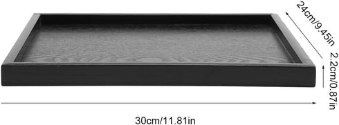 Solid Wood Serving Tray Rectangle Shape Tea Coffee Drinks Plate Snack Food Meals Breakfast Restaurant Platter Dining Tableware(12.5 x 9.45 inch)...
