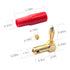 VCELINK Right Angle Banana Plugs 4 Pairs/8 Pack, 90 Degree 4mm 24K Gold Plated Dual Screw Type Speaker Connector for Speaker Wire, Red and Black...