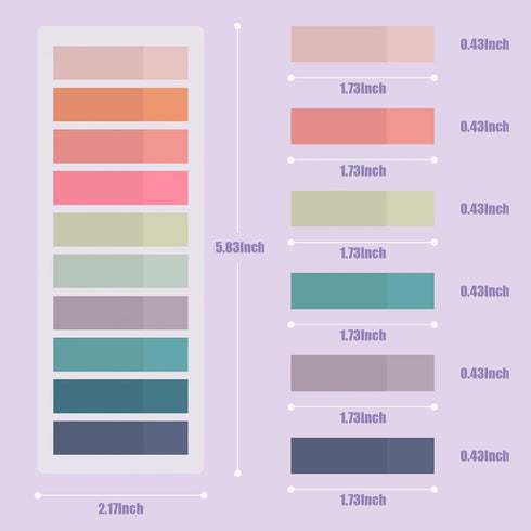 Sticky Tabs 1200 Pieces Book Tabs, Transparent Book Markers, Writable and Repositionable Page Makers, Morandi Index Tabs for Annotating Books, Pag...