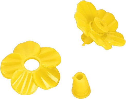 CHICIRIS Hummingbird Feeder Flowers, Replaceable Bird Feeder Replacement Flowers 30 Sets Multicolored for Home (Yellow)...