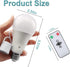 Texsens Rechargeable Light Bulb, 7W 600LM Battery Powered Light Bulb with Remote Controller, Emergency LED Lamp without Electricity, for Power Out...