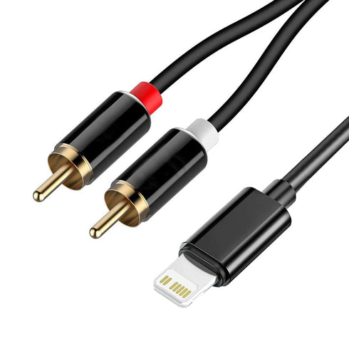 Lightning to RCA Cable for iPhone iPad, Stereo Y Splitter Audio Aux Cable Cord Adapter Compatible with iPhone 13/12/11/XS/XR/X/iPad for Car/Amplif...