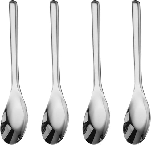 Thick Heavy weight Dinner Soup Spoons,Stainless Steel Tablespoons,Chinese Silver Spoon,Heavy Duty Asian Thick Long Handle Spoons,7.1 inches,Set of...