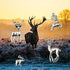 100g (60pcs) Wholesale Bulk Lots Christmas Animal Elk Deer Charms for Jewelry Making Mixed Smooth Tibetan Silver Metal Charms Pendants DIY For Jew...