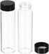 PATIKIL 40mL Reagent Media Bottle, 12 Pack Round Glass Storage Bottles Plastic Screw Cap for Lab Home, Clear...