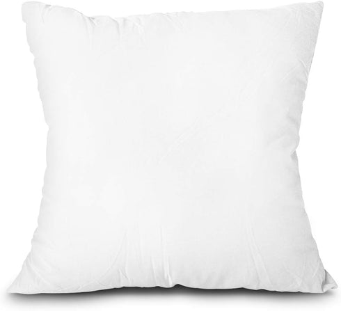 EDOW Throw Pillow Insert, Lightweight?Soft Polyester Down Alternative Decorative Pillow, Sham Stuffer, Machine Washable. (White, 18x18)...