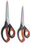 LIVINGO 2 Pack Premium Tailor Scissors Heavy Duty Multi-Purpose Titanium Coating Forged Stainless Steel Sewing Fabric Leather Dressmaking Comfort ...