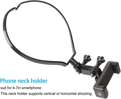 PellKing POV/Vlog Smartphone Selfie Neck Holder Mount for GoPro and Phone,Compatible with iPhone Samsung Smartphones,Hero 9, 8, 7, 6, 5, 4, 3, 2, ...