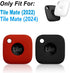 Geiomoo Silicone Case for Tile Mate 2024, Tile Mate 2022, Soft Scratch Resistant Cover with Carabiner (2 Pack Black+Red)...