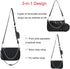 Crossbody Bag for Women Leather Chain Strap Side Shoulder Handbag With Coin Purse Pouch, 3 Removable Shoulder Straps...