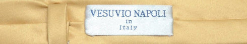 Vesuvio Napoli Narrow NeckTie Extra Skinny GOLD Color Men's Thin 1.5" Neck Tie...