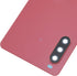 Pink Acrylic Glass Back Panel Cover Replacement for Sony Xperia 10 III with Pre-Install Adhesive Rear Camera Frame Rear Camera's Lens and Installa...