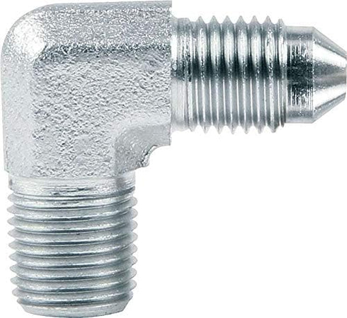 Allstar Performance Fitting, Adapter, 90 Degree, 3 AN Male to 1/8 in NPT Male, Steel, Zinc Oxide, Each (ALL50018)...
