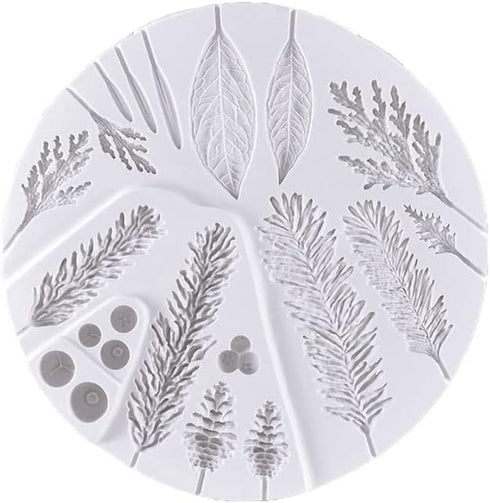 Winter Foliage Flower Pro Mould Silicone Mold Fondant Cake Decorating Tool Gumpaste Sugarcraft Chocolate Forms Bakeware Tools...