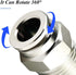TAILONZ PNEUMATIC 304 Stainless Steel Male Straight 4MM Tube OD x 1/8 Inch NPT Thread Push to Connect Fittings PC4-N1 (Pack of 2)...