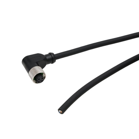 Sensor Actuator M12 A Coded 4 pin Elbow Female Shield Cable to Open Wire for Industrial Automation, Device Network DeviceNet, CANopen, IO Link, Pr...