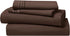 Clara Clark Premier 1800 Series 4pc Bed Sheet Set - Queen, Chocolate Brown...