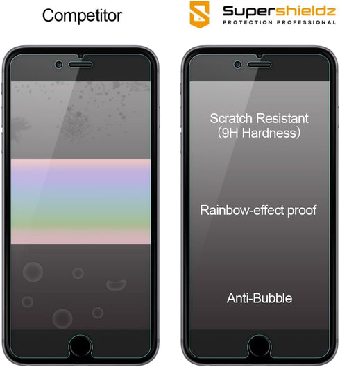 Supershieldz (2 Pack) Designed for Apple iPhone 6S and iPhone 6 Tempered Glass Screen Protector with (Easy Installation Tray) 0.32mm, Anti Scratch...