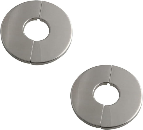 Wall Split Flange 2PCS Stainless Steel Round Escutcheon Plate Floor and Ceiling Plate Cover Split Flange for 28mm Dia Pipe 25 Type Silver...