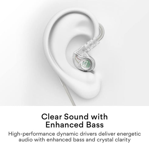 MEE audio M6 Sport Wired Earbuds, in Ear Headphones, 3-Button Remote, Sweatproof Earphones for Running/Gym/Workouts with Memory Wire Earhooks, Hea...