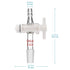 StonyLab Vacuum Flow Control Adapter with PTFE Stopcock, 14/20 Joint and Straight Hose Connection for Lab Supply...