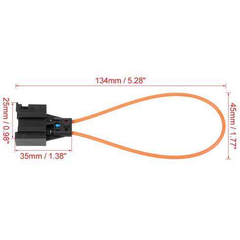 X AUTOHAUX Car Fiber Optical Optic Loop Cable Bypass Connector Female Replacement...