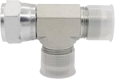 (2-PACK) 6602-06-06-06 HydraulicHoseAdapterFitting3/8"MaleJIC 37°Flare(9/16-18UNF)×3/8"FemaleJIC37°Swivel(9/16-18UNF)×3/8"Male JIC37°Flare(9/16-18...
