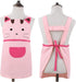 Love Potato Cute Girls Toddler Cartoom Cat Embroidered Cotton Kitchen Cooking Baking Apron for Kids 2-4 Years Old (Pink)...