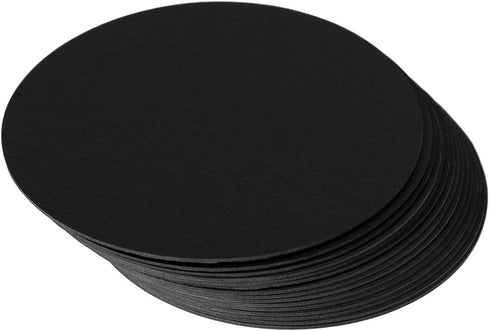 36 Pieces 4 inch Round Black Cards Cardstock Thick Kraft Paper Coaster Cards Blank Cardstock Slices for Mandala Painting DIY Coasters Painting Wri...