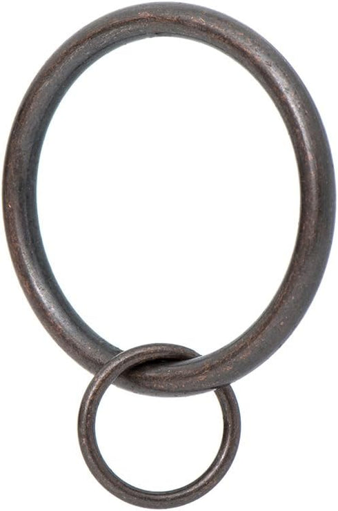 Ivilon Drapery Eyelet Curtain Rings - 1.7" Ring Loop for Hook Pins, Set of 14 - Oil Rubbed Bronze (ORB)...
