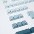 Blue Gradient Double Shot Keycap,PBT Side Printed Keycaps, Backlit Keycaps, Shine Through Keycaps, 136 Keys Cherry Profile Keycaps Set for Mechani...