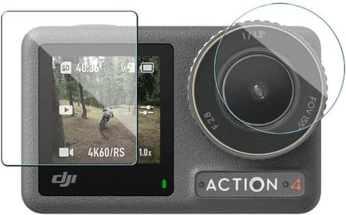 Coyktonty HD Tempered Film+Lens Protective Cover Set For DJI ACTION 4 Camera ?4in1 Set?...