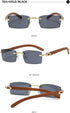 Heptagram Rectangle Fashion Rimless Sunglasses for Women Men Gangster 90s Frameless Shades Retro Vintage Trendy Eyewear...